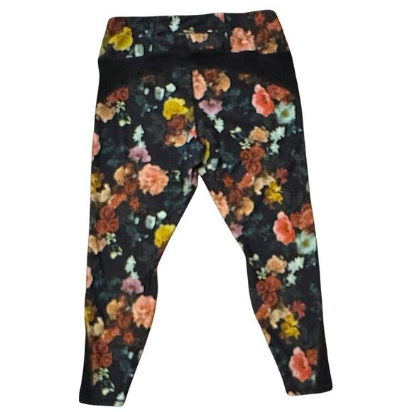 Torrid Black Floral Performance Core Full Length Mix Media Active Leggings 2 2XL - Picture 11 of 15